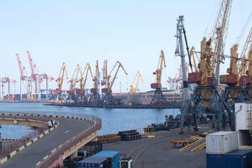 Fototapeta na wymiar Sea Port in Odessa, Ukraine