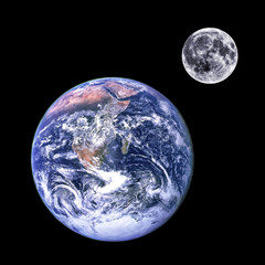 Moon and earth - 34407997