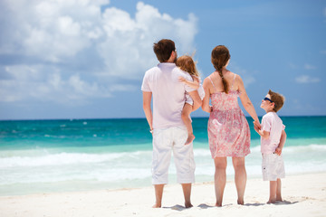Family on Caribbean vacation