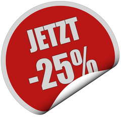 Sticker rot rund curl unten JETZT -25%