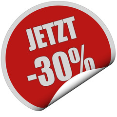 Sticker rot rund curl unten JETZT -30%