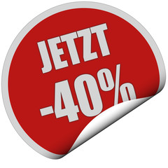 Sticker rot rund curl unten JETZT -40%
