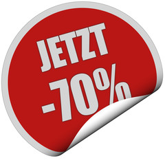 Sticker rot rund curl unten JETZT -70%