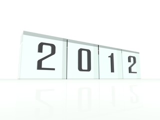 New Year 2012 on white background