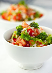 Rice and vegetable salad