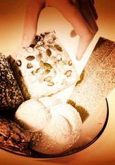 Assortment of baked bread