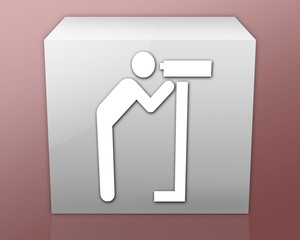 Box-shaped Icon (red b/g) "Viewing Area"