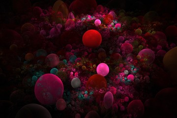 background from multi-colored full-spheres