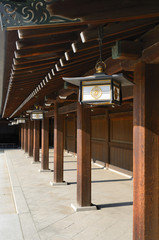 Obraz premium Temple detail at Meiji Shrine