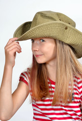 lustiges Mädchen mit Hut