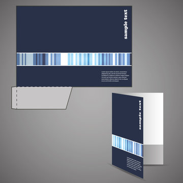 Corporate folder with die cut design