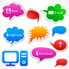 Colorful speech bubbles