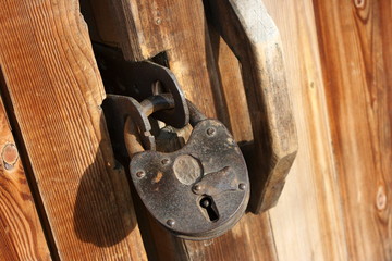 Old shed padlock