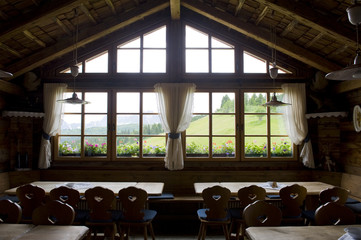 Mountain refuge in dolomites, italy