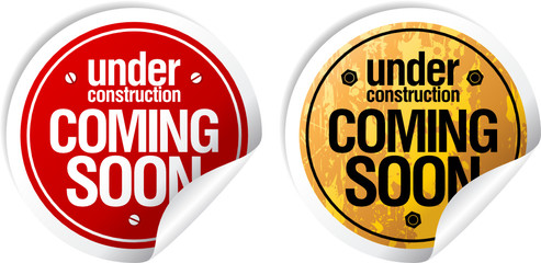 Coming soon stickers set