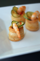 appetizer with Zucchini and shrimps