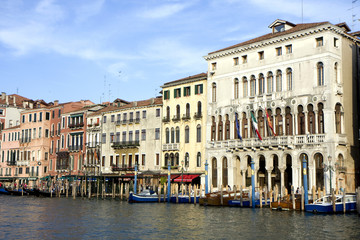Buildings on the big canal in Venice