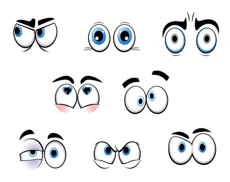 Cartoon funny eyes