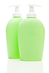 cosmetic containers isolated on white