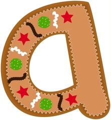 a gingerbread alphabet