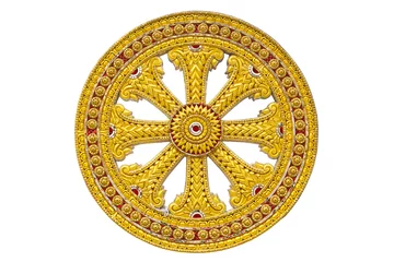 Voilages Bouddha roue du dhamma du bouddhisme