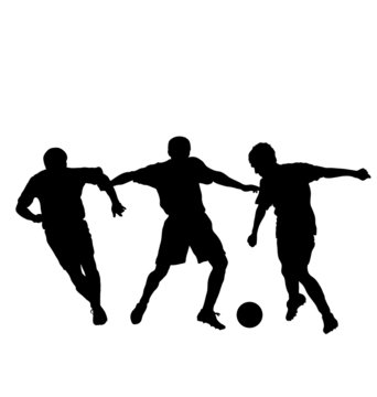 soccer players silhouettes
