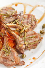 Grilled meat ribs