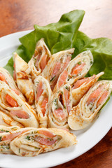 Pancakes with Salmon