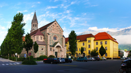 Fototapeta na wymiar Cathedral in the city of Innsbruck, Austria