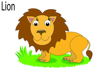 Obraz na płótnie Canvas Vector animals,lion
