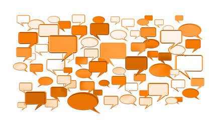 Orange conversation icons