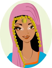 Keuken achterwand Schilderkunst Portret Hinduski.  © bruniewska