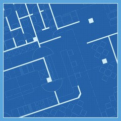House plan, blueprint vector
