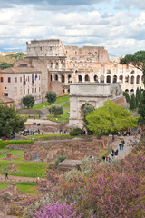 Colosseum from roman forum
