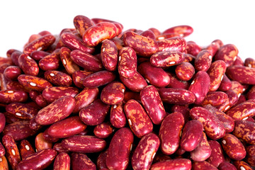 dried beans on white background