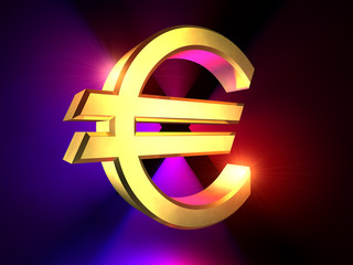 Goldenes Eurozeichen