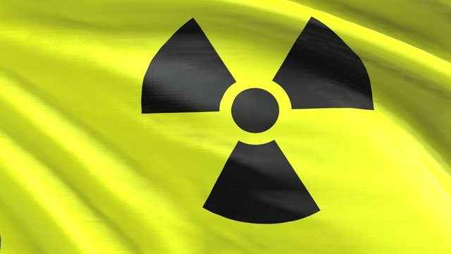 Nahtlos wiederholende Flagge Radioaktiv
