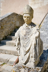 Old sculpture of Benedictine munch
