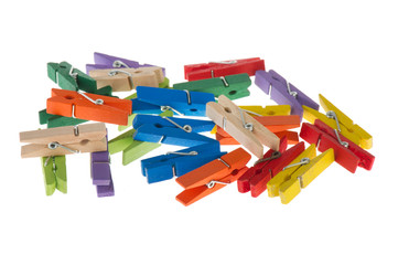 Colorful clothespins