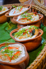 Steamed fish with curry paste