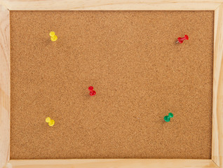 Empty cork memo board