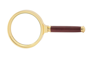 Magnifying glass isolated on white
