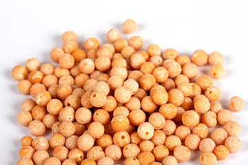 A small handful of chick-pea. Beans isolated on a white backgrou