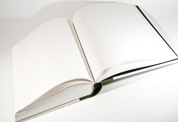 Offenes Buch mit leeren Seiten