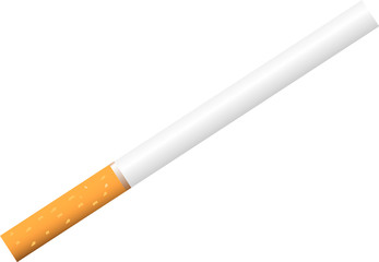 Illustrated cigarette isolated on white background .