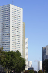 Obraz premium Paris, perspective tours olympiades et tour Eiffel