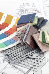 palette of colors designs for interior works
