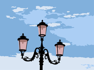 Fototapeta na wymiar Venetian lamp
