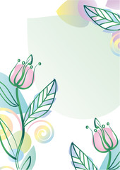 floral pattern card, roses 2