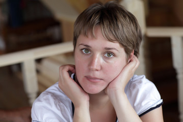 Portrait of brunette indoor